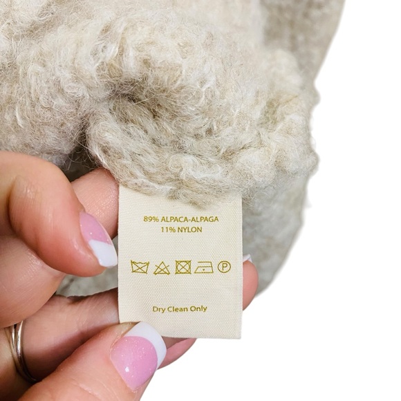 Free People Alpaca Wool Cream Tan Lightweight Long Sleeve Sweater Size XS - Picture 6 of 8